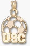 South Carolina Gamecocks USC Soccer Ball Pendant - 14KT Gold Jewelry