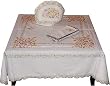 Cotton Table Cloth and Napkins with Colorful Kashmir Embroidery