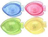 Boston Warehouse 4-Piece Acrylic Fish Plate Set