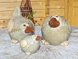 Eigenschaften Haus und Gärtchen  / Vögel aus Keramik 3er-Set