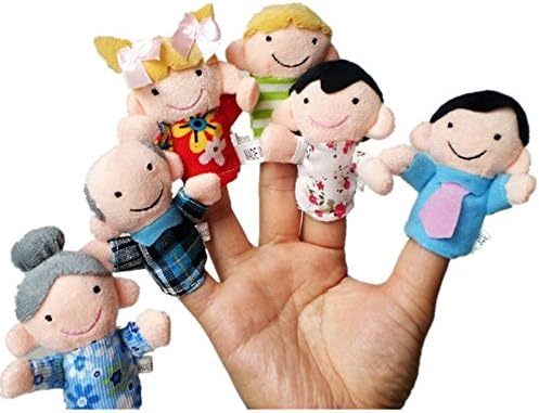 TOPITEMS 6 Pcs Finger Even Storytelling Good Toys Happy Baby Hand Puppet For Baby's Gift
