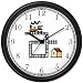 Engine or Locomotive & Railroad or Train Tracks Wall Clock by WatchBuddy Timepieces (Slate Blue Frame)