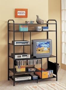 Amazon.com - Black Metal Entertainment Center - Home Entertainment Centers