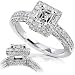 1.00ctw 14k White Gold Asscher Cut Diamond Engagement Ring