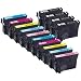  : Epson T077 Set of 14 Compatible Ink Carts. w/ Improved Chip for R280, RX595, & RX680: 4 Black & 2 Cyan, Magenta, Yellow, Light Cyan, Light Magenta by 4inkjets/LD