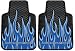 Blue Flames - 2 Pc Front Floor Mats Set