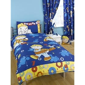 CharacterWorld Bob The Builder Measure Rotary Duvet Set, Single