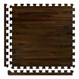 10' x 10' (25 pieces) Walnut SoftWoods Interlocking Comfortable EVA Foam Rubber (Walnut, 10' x 10')
