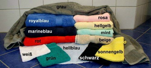 Frottee Waschlappen / Waschhandschuh marineblau