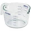 Pyrex Prepware 4-Cup Measuring Cup, Clear with Blue Measurements