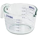 Pyrex Prepware 4-Cup Measuring Cup, Clear with Blue Measurements