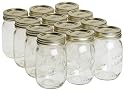 Kerr 0503 regular mason jar, pint 16oz.