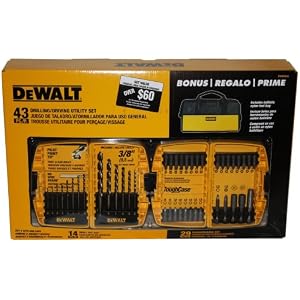 DEWALT DWDDBAG Drill Drive Accessory Set with Bag 43-Pieces by 