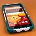 ZTE Boost Max Case (N9520), MPERO IMPACT X Series Dual Layered Tough Durable Shock Absorbing Silicone Polycarbonate Hybrid Kickstand Case for Boost Max [Perfect Fit & Precise Port Cut Outs] - Teal Chevron