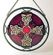 Jewel Cross Celtic Design in Stained Glass
