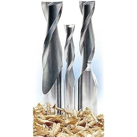 MLCS Woodworking Solid Carbide Spiral Upcut Bit 3 Bit Starter Set by MLCS