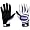 Franklin DH Batting Glove - Men's ( sz. L, White/Purple )
