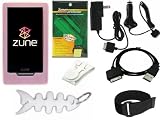 Search : TPA- Ultimate Premium Accessory Bundle Combo for Microsoft Zune HD 16GB / 32GB Series MP3 Player: Pink Silicone Skin Case Cover, Car Charger, Wall / Travel / AC Adapter Charger, 2in1 Sync USB Cable, Adjustable Armband, Belt Clip, Fishbone Style Keychain and a Screen Protector / Guard with a Lint Cleaning Cloth