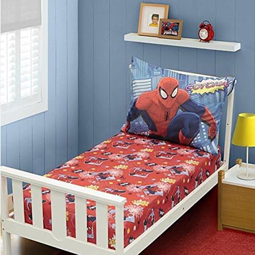 Amazing Spiderman Toddler Bed Sheets - 2pc (Pillow Case and Fitted Sheet Set) Gotcha theme