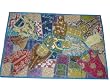 Blue Bead Vintage India Decor Sari Tapestry Wall Hanging Throw 60x40