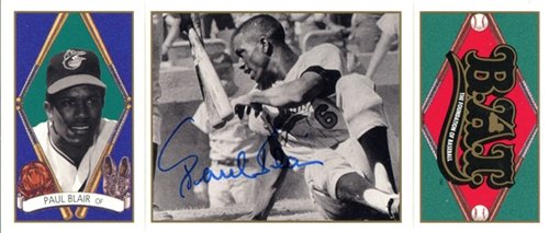 Paul Blair Autographed/Hand Signed 1993 UpperDeck No.13 Baltimore Orioles Baseball BAT Card