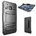 HTC One M9 Case, CellBee [Rigid Armor] HTC One M9 Dual Layer Heavy Duty Holster (Built-in Credit Card Slot Clip) Case with Kickstand and Locking Belt Swivel Clip - Retail Packaging Warranty Applied(Rigid Metal)