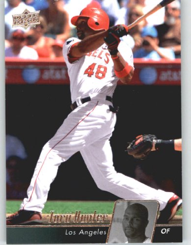 2010 Upper Deck Baseball Card # 256 Torii Hunter - Los Angeles Angels - MLB Trading Card Shipped In Protective Screwdown Display Case!