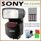 Sony Alpha HVL-F43AM Flash Unit for Alpha DSLR Cameras + Accessory Kit
