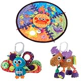 Lamaze Spin and Explore The Sea Gym Plus Jacques the Peacock and Mortimer the Moose Bundle