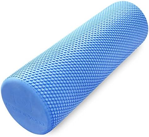 ORGANIC YOGA Non-Slip High-Density Foam Yoga Roller 45cm - Aqua