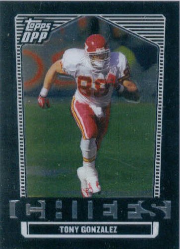 2007 Topps Draft Picks and Prospects Chrome Parallel Black 29 Tony Gonzalez (Football Cards) Kansas City Chiefs