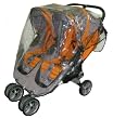 Sashas Rain and Wind Cover for Baby Jogger City Mini Double Stroller