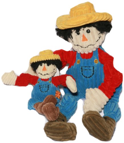 HuggleHounds Fall Collection Knotties, Vern the Scarecrow, Halloween Dog Toy, Large