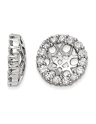 14k White Gold Diamond Earrings Jackets. Carat Wt- 1.123ct. Metal Wt- 5.73g