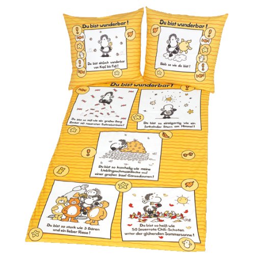 Childrens Toyshop  Küche & Haushalt : Your Best 467377050 Bettwäsche Sheepworld Wunderbar, Biber, 80 / 80 und 135 / 200 cm
