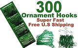 300 Count Ornament Hooks Vinyl Green