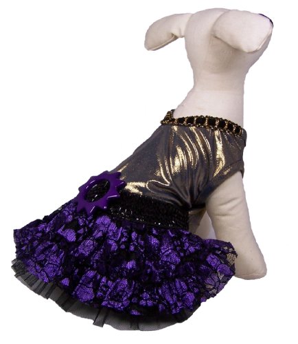 Dog and Cat Adorable High Quality DRESS - Small - Purple - from the Famous Korean Brand Cocker Papa - Mommy, I am Ready for the Red Carpet - Only 1 Left