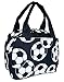 N Gil Black White Soccer Insulated Lunch Bags