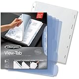 View-Tab Transparent Index Dividers, 5-Tab, Square, Letter, Assorted