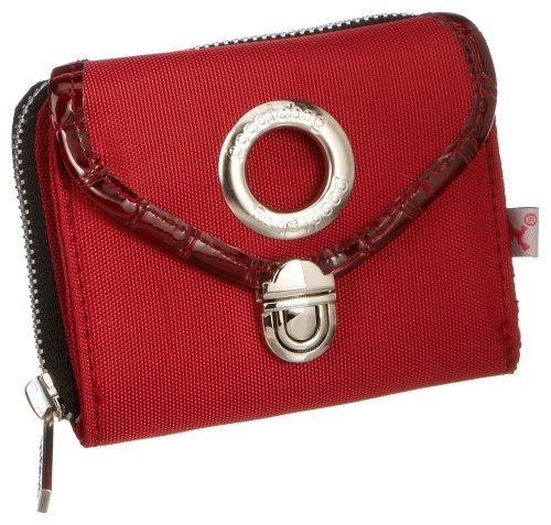 Poodlebags Funky short wallet Red 0108HR, Damen Portemonnaie, rot, (Red), 11x9x2