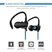 SoundPEATS Bluetooth Headphones Sweat Resistant Wireless In-ear Stereo Earphones for Exercise (Bluetooth 4.1, aptx, Secure Ear Hooks Design, 6 Hours Play Time, Upgraded Version) - Q9A+ Blue