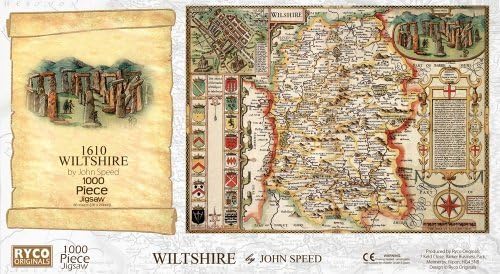 Wiltshire Historical Map 1000 Piece Jigsaw Puzzle (1610). Free print! by Ryco Originals