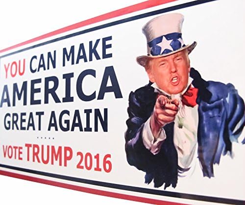 2 Pack - Donal Trump Make America Great Again USA Made Indoor/Outdoor Vinyl Laptop Bumper Decals Stickers (4" X 8")
