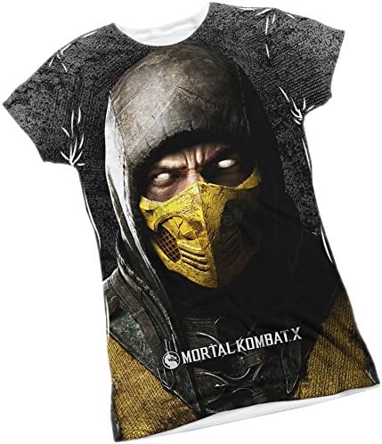 Scorpion -- Mortal Kombat X Front/Back Sports Fabric Juniors T-Shirt, Medium