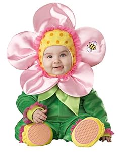 InCharacter Infant Flower Costume, Green/Pink/Yellow, 6-12 Months