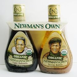 Newman's Own Organic 24 Oz Light Balsamic Vinaigrette & Tuscan Italian Dressing (2-Pack)