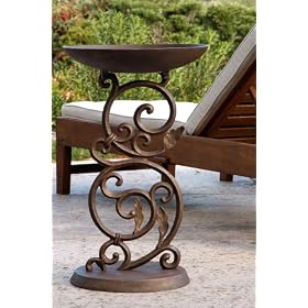 SPI Home 31122 Provincial Aluminium and Iron Birdbath by 