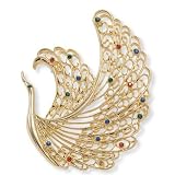 Jeweled Peacock Pin