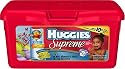 Huggies Supreme Baby Wipes with Aloe and Vitamin E, Fragrance Free, 72-Count Tubs (Pack of 8) (576 Wipes)