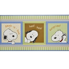 Peek A Boo Snoopy Wall Border - 8